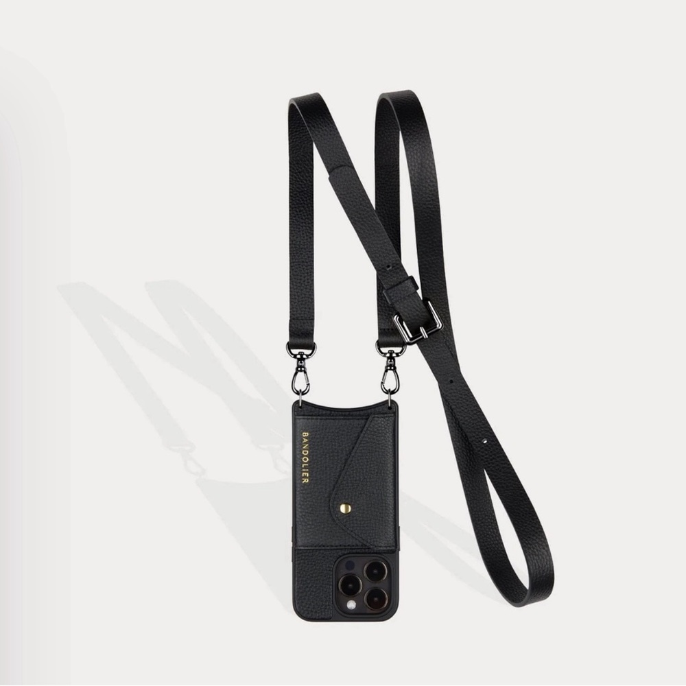 Bandolier Hailey iPhone 12 Pro Max black leather case